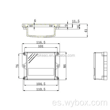 Caja de conexiones a prueba de agua de montaje en pared caja de electrónica al aire libre caja impermeable ip65 cajas de conexiones de cables de plástico